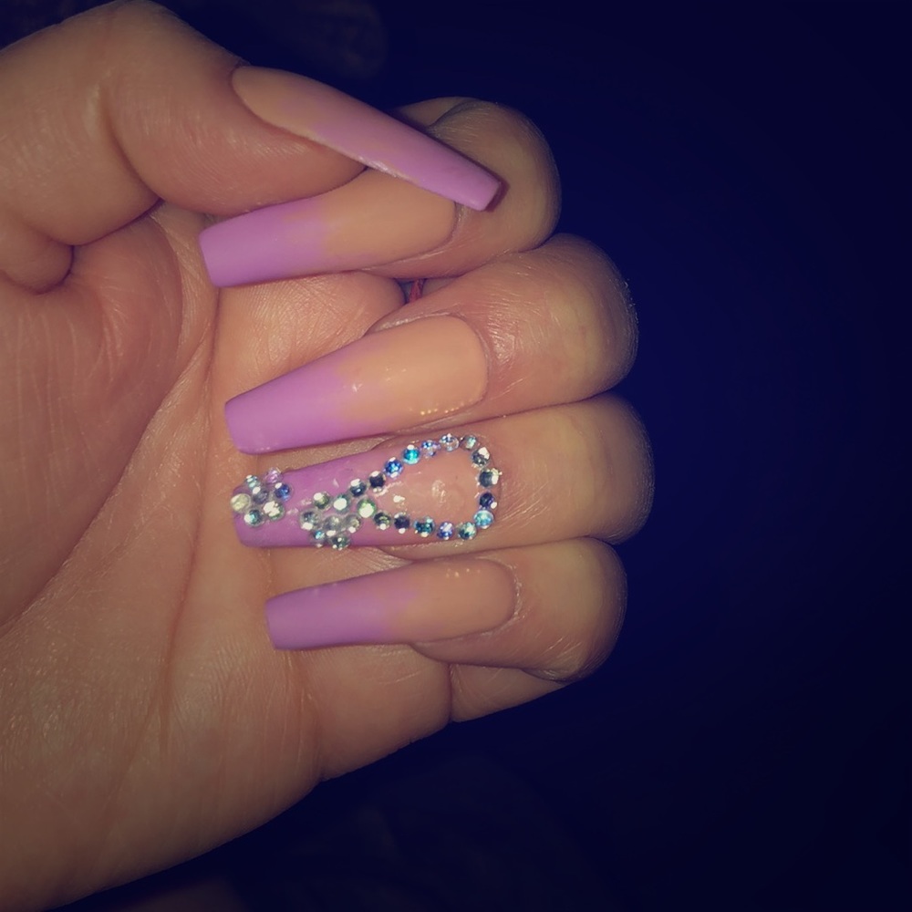 Press on nails long coffin shaped